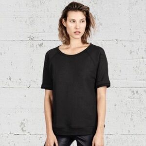 Everlane Black Short Sleeve Sweatshirt Size M